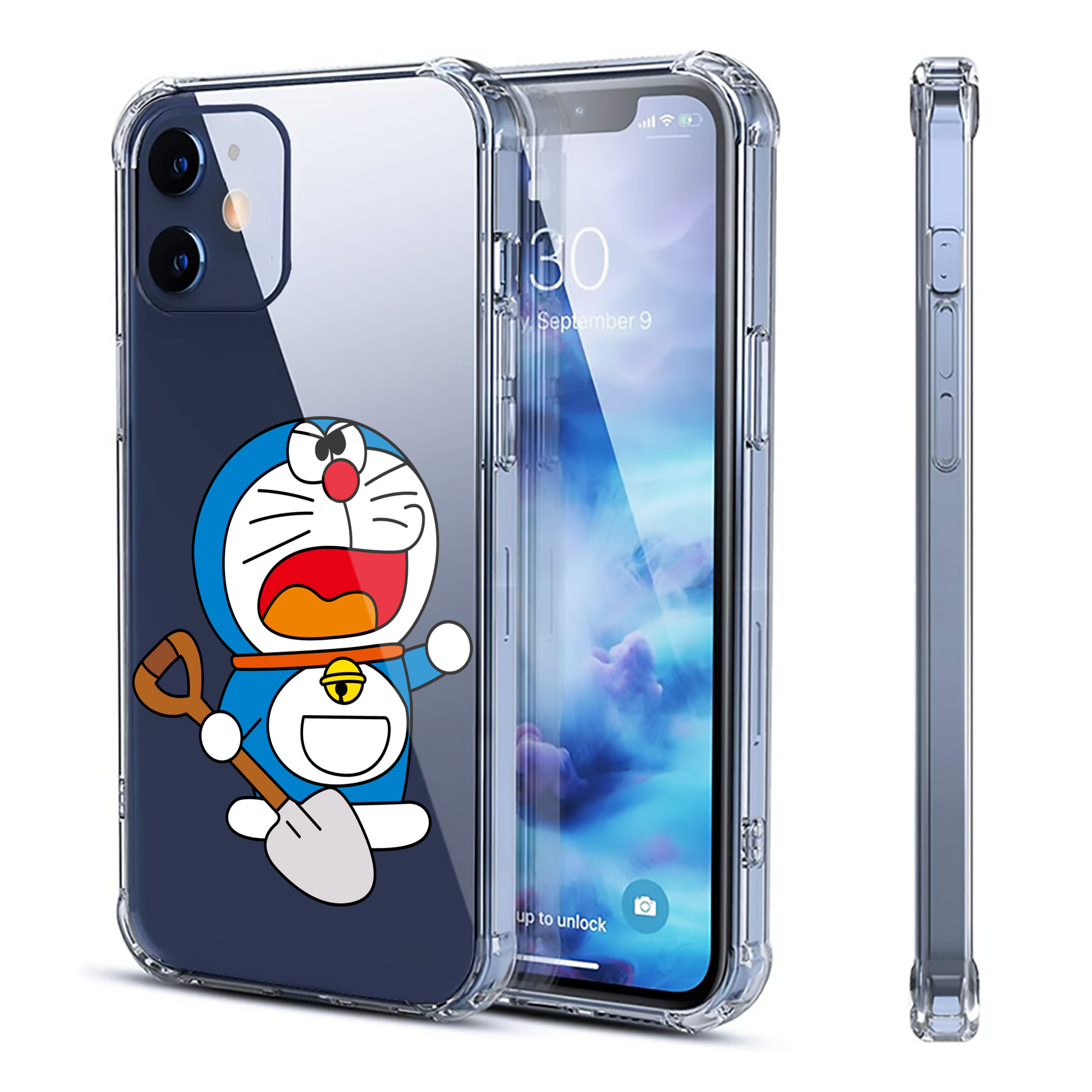 （画像用） ドラえもん Doraemon 【iPhone 12シリーズ対応】透明スマホケース（クリアソフトケース）